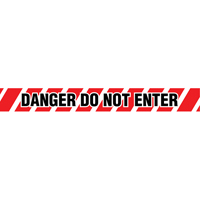 Barricade Tape, English, 3" W x 1000' L, 2 mils, Black on Red Sécurité Médic