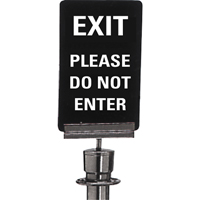 "Exit: Please Do Not Enter" Crowd Control Sign, 11" x 7", Plastic, English Sécurité Médic