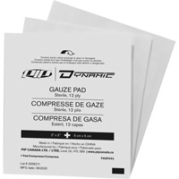 Dynamic Gauze, Pad, 2" L x 2" W, Sterile, Medical Device Class 1 Sécurité Médic