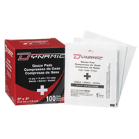 Dynamic Gauze, Pad, 3" L x 3" W, Sterile, Medical Device Class 1 Sécurité Médic