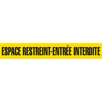 Barricade Tape, French, 3" W x 1000' L, 3 mils, Black on Yellow Sécurité Médic