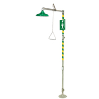 Douche de rinçage sur plancher, Socle Sécurité Médic