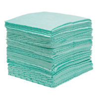 Premium Bonded Sorbent Pads, Hazmat, 15" x 18", 30 gal. Absorbancy Sécurité Médic