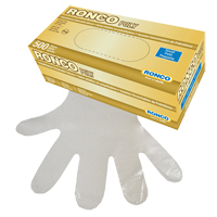 Gants jetables, Petit, Poly&eacute;thyl&egrave;ne, 1 mil, Sans poudre, Transparent Sécurité Médic