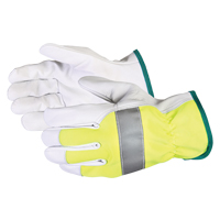 Endura&reg; Hi-Viz Reflective Driver's Gloves, Large, Grain Goatskin Palm Sécurité Médic