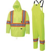 5619 Habit de pluie Oxford 150D, Polyester, 2T-Grand, Jaune lime haute visibilit&eacute; Sécurité Médic