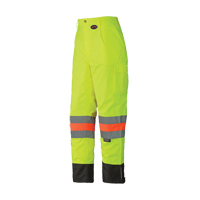6039 Pantalon de s&eacute;curit&eacute; imperm&eacute;able pour le contr&ocirc;le de la circulation, Polyester, T-petit, Jaune lime haute visibilit&eacute; Sécurité Médic