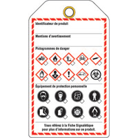 &eacute;tiquettes pour le milieu de travail, Papier cartonn&eacute;, 3-3/8" la x 5-3/4" h, Français Sécurité Médic