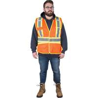 Veste d'arpenteur r&eacute;sistante aux flammes, Orange haute visibilit&eacute;, Moyen, Polyester Sécurité Médic