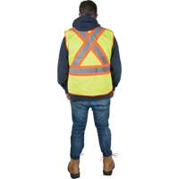 Veste d'arpenteur r&eacute;sistante aux flammes, Jaune lime haute visibilit&eacute;, Moyen, Polyester Sécurité Médic