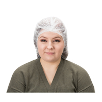 Bonnet bouffant pliss&eacute;, Polypropyl&egrave;ne, 19", Blanc Sécurité Médic