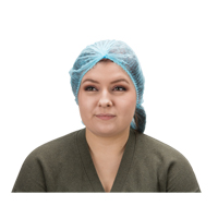 Pleated Bouffant Cap, Polypropylene, 24", Blue Sécurité Médic