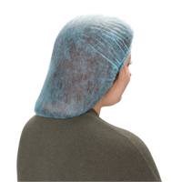 Pleated Bouffant Cap, Polypropylene, 24", Blue Sécurité Médic