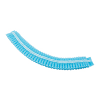 Pleated Bouffant Cap, Polypropylene, 24", Blue Sécurité Médic