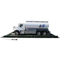 Ride-Side Berm Secondary Containment for Vehicles, 9,300 US gal. Capacity, 20' W x 50' L x 15" H, L-Bracket Sécurité Médic