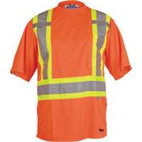 Viking&reg; Safety T-Shirt, Polyester, Small, High Visibility Orange Sécurité Médic