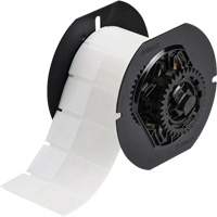 Self-Laminating Wire & Cable Label, Vinyl, 1" L x 2.6" H, Clear/White Sécurité Médic