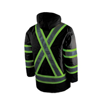 Parka de s&eacute;curit&eacute; doubl&eacute;, Noir, Grand Sécurité Médic