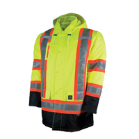 Parka de s&eacute;curit&eacute; doubl&eacute;, Jaune lime haute visibilit&eacute;, Grand Sécurité Médic