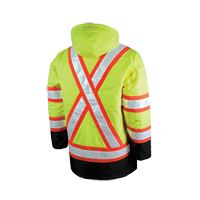 Parka de s&eacute;curit&eacute; doubl&eacute;, Jaune lime haute visibilit&eacute;, Grand Sécurité Médic