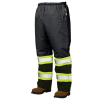 Lined Pull-On Safety Pant, Polyester, Large, Black Sécurité Médic