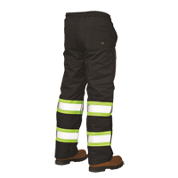 Lined Pull-On Safety Pant, Polyester, Large, Black Sécurité Médic