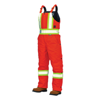 Duck Lined Safety Overalls, Cotton, Large, High Visibility Orange Sécurité Médic