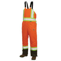 Lined Safety Overalls, Polyester/Polyurethane, Large, High Visibility Orange Sécurité Médic