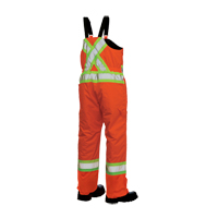 Lined Safety Overalls, Polyester/Polyurethane, Large, High Visibility Orange Sécurité Médic