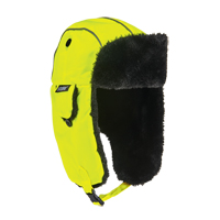 Chapeau de trappeur classique N-Ferno 6802, Doublure en Fourrure synth&eacute;tique, Moyen/Petit, Vert lime haute visibilit&eacute; Sécurité Médic