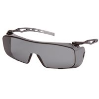 Cappture OTG Safety Glasses, Grey/Smoke Lens, Anti-Fog, ANSI Z87+/Meets/Exceeds CSA Z94.3 Sécurité Médic