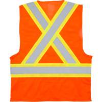 Traffic Safety Vest, High Visibility Orange, 2X-Large, Polyester Sécurité Médic