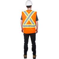 Traffic Safety Vest, High Visibility Orange, 2X-Large, Polyester Sécurité Médic