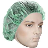 Bouffant Caps, Polypropylene, 21", Green Sécurité Médic