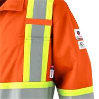 7702 Combinaison de s&eacute;curit&eacute; haute visibilit&eacute; ignifuge, Taille 36, Orange Sécurité Médic