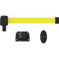 PLUS Wall Mount Barrier System, Plastic, Screw Mount, 15', Yellow Tape Sécurité Médic
