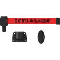 PLUS Wall Mount Barrier System, Plastic, Screw Mount, 15', Red Tape Sécurité Médic
