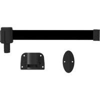 PLUS Wall Mount Barrier System, Plastic, Screw Mount, 15', Black Tape Sécurité Médic