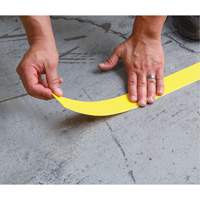 Tough-Mark Heavy-Duty Floor Marking, Rectangle, 48" L x 4" W, Yellow, Polyethylene Sécurité Médic