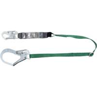V-Series Lanyard, 6', Rebar Hook Center, Snap Hook Leg Ends, Polyester Sécurité Médic
