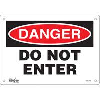 Enseigne Do Not Enter, 7" x 10", Aluminium, Anglais Sécurité Médic