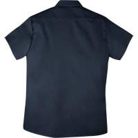 Twill Short-Sleeved Work Shirt with Snap, Men's, Small, Navy Blue Sécurité Médic