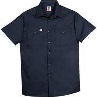 Short-Sleeved Twill Work Shirt, Men's, 4X-Large, Navy Blue Sécurité Médic