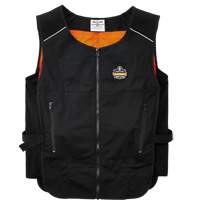 Chill-Its&reg; 6260 Lightweight Phase Change Cooling Vest with Packs, Small/Medium, Black Sécurité Médic