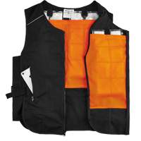 Chill-Its&reg; 6260 Lightweight Phase Change Cooling Vest with Packs, Small/Medium, Black Sécurité Médic