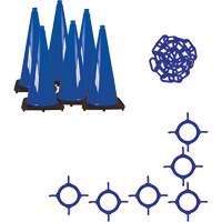 Traffic Cone & Chain Kit, 28", Blue Sécurité Médic