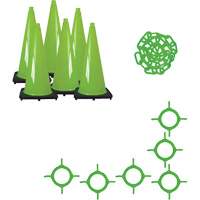 Traffic Cone & Chain Kit, 28", Green Sécurité Médic