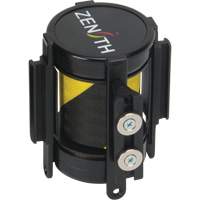 Cassette de ruban magn&eacute;tique pour barri&egrave;re de contr&ocirc;le des foules personnalis&eacute;e, 7', Ruban Noir et jaune Sécurité Médic