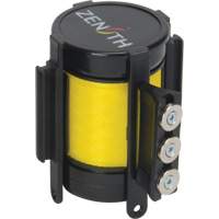 Cassette de ruban magn&eacute;tique pour barri&egrave;re de contr&ocirc;le des foules personnalis&eacute;e, 12', Ruban Jaune Sécurité Médic