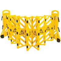Portable Mobile Barrier, 40" H x 13' L, Yellow Sécurité Médic